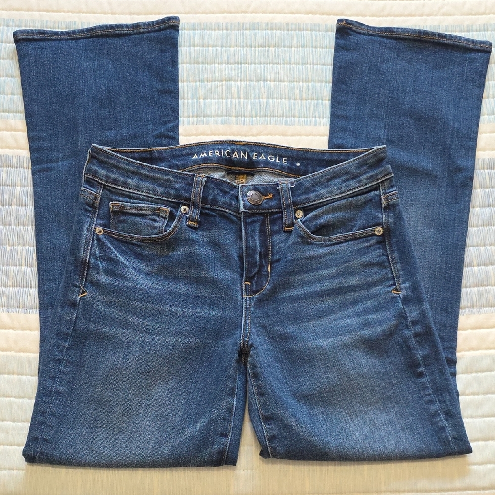 American Eagle Outfitters Women's Boot Cut Jeans - Dark Blue